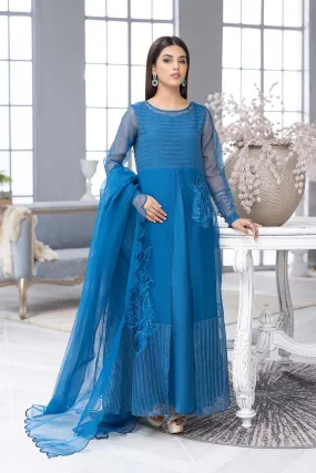 2-Pc Embroidered Organza Long Maxi With Organza Dupatta CMA22-01-S