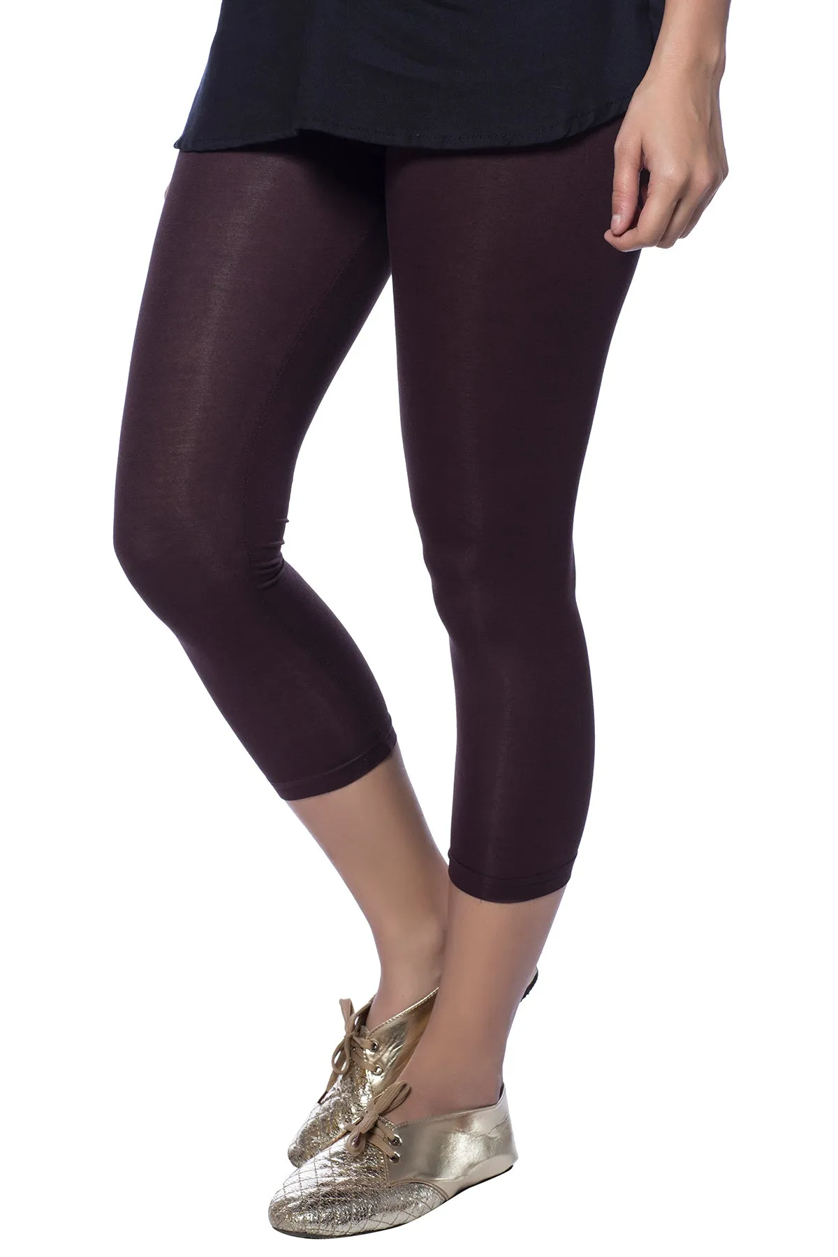 3/4th Leggings-Brown