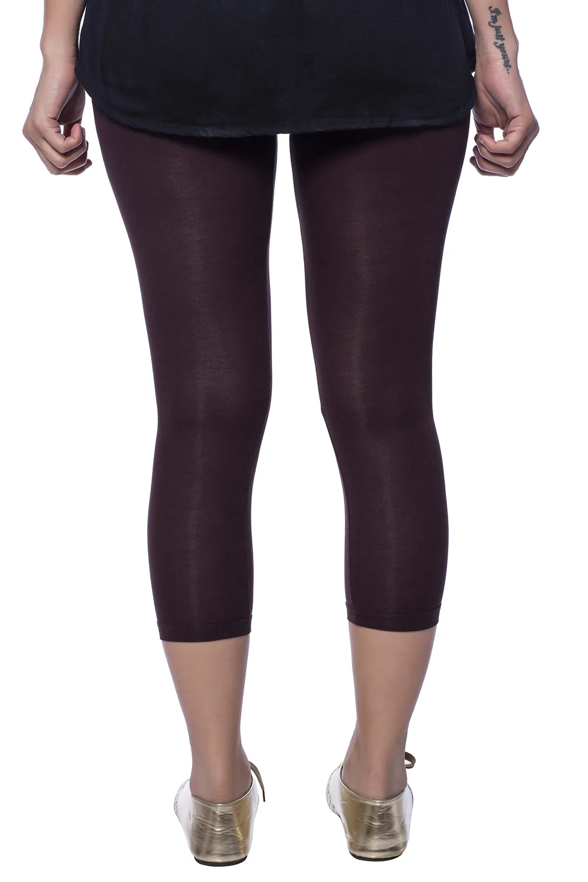 3/4th Leggings-Brown