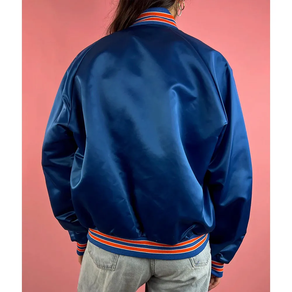 90’s Denver Broncos Blue Satin Jacket