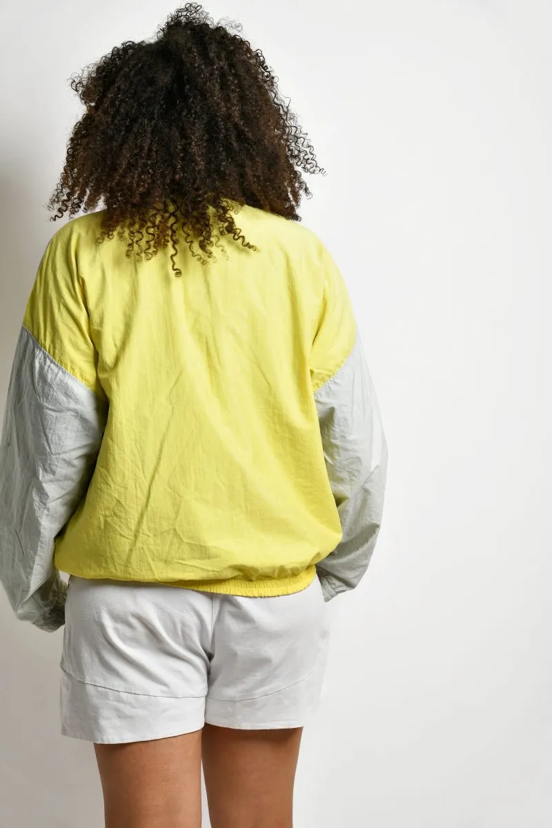 90s windbreaker yellow grey