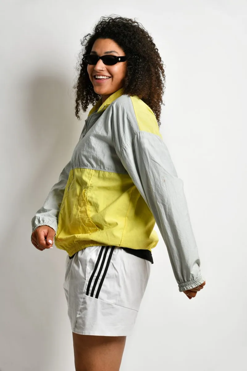 90s windbreaker yellow grey