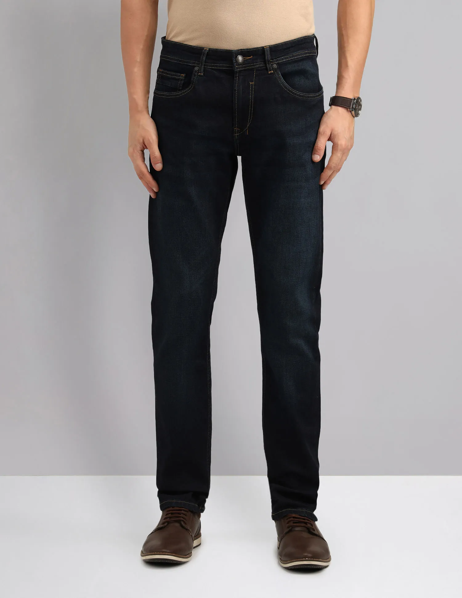 AD by Arvind Mid Rise Slim Fit Jeans