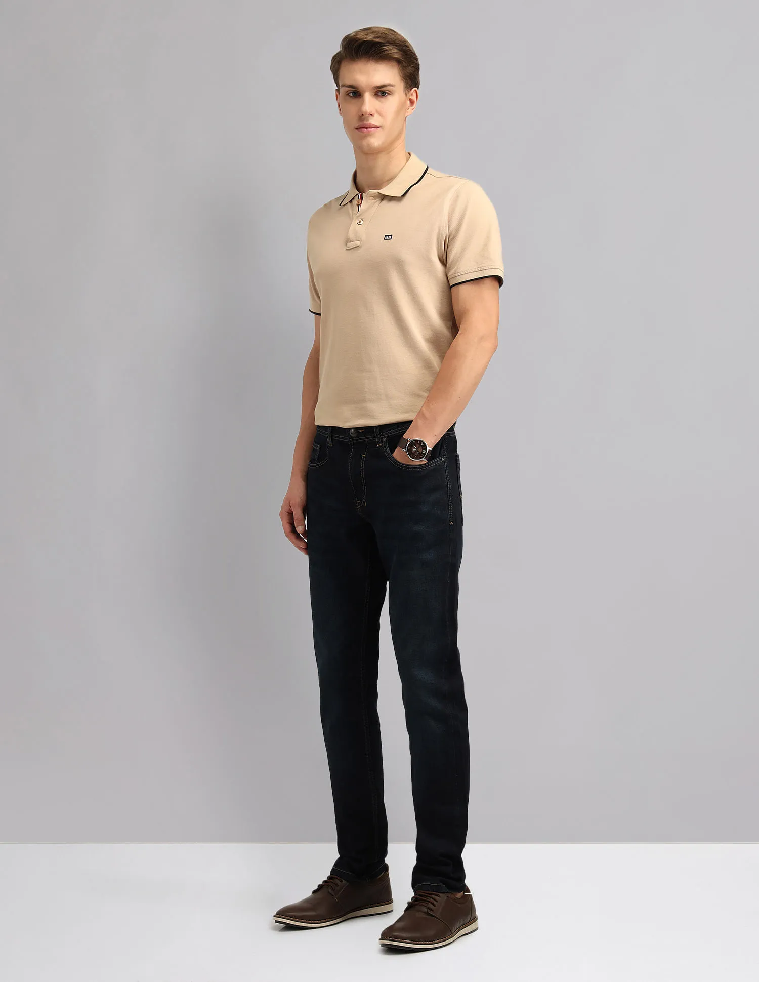 AD by Arvind Mid Rise Slim Fit Jeans