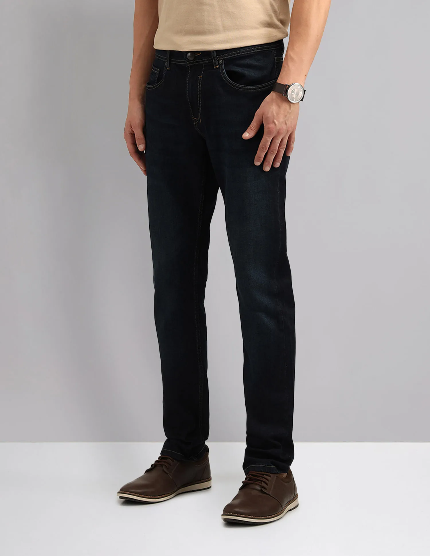 AD by Arvind Mid Rise Slim Fit Jeans