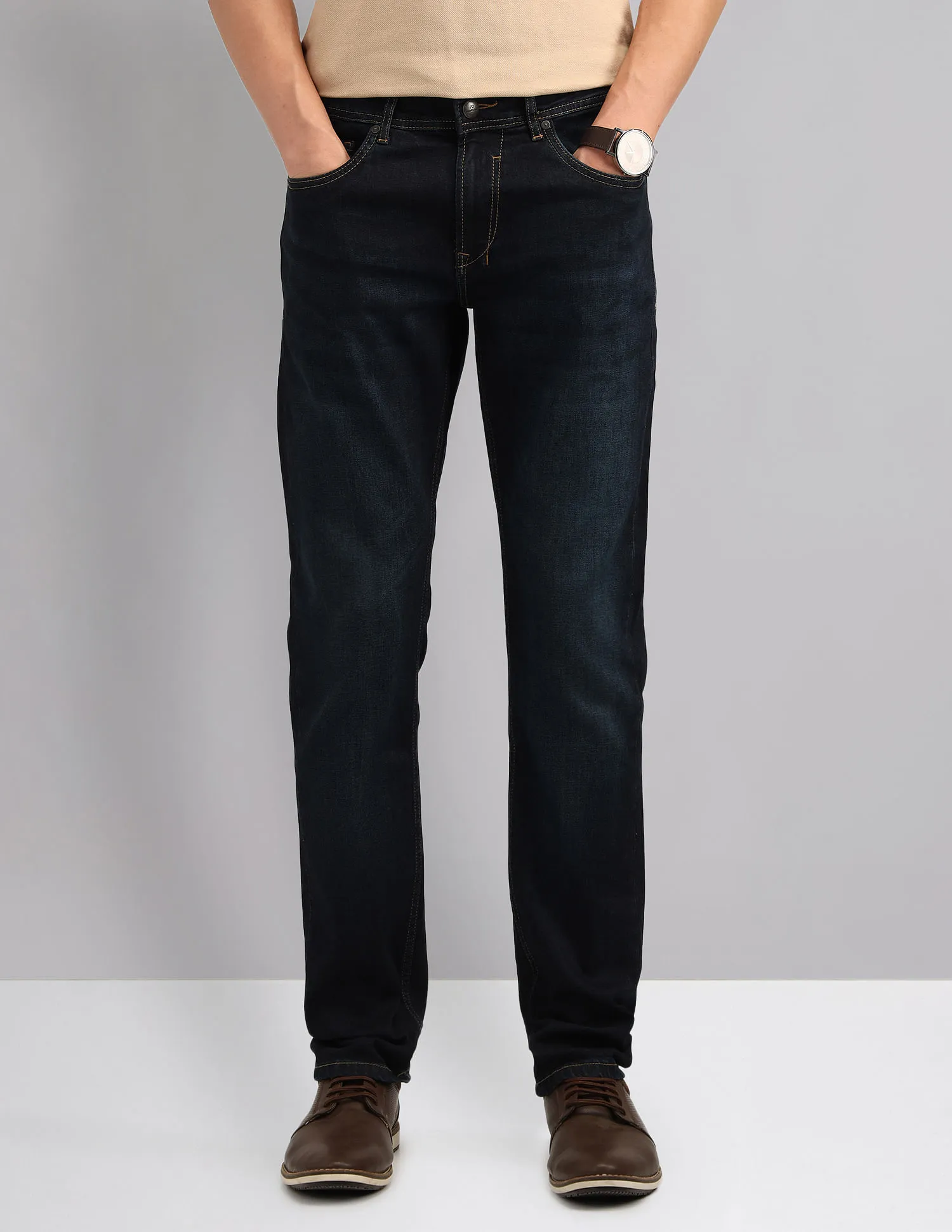 AD by Arvind Mid Rise Slim Fit Jeans