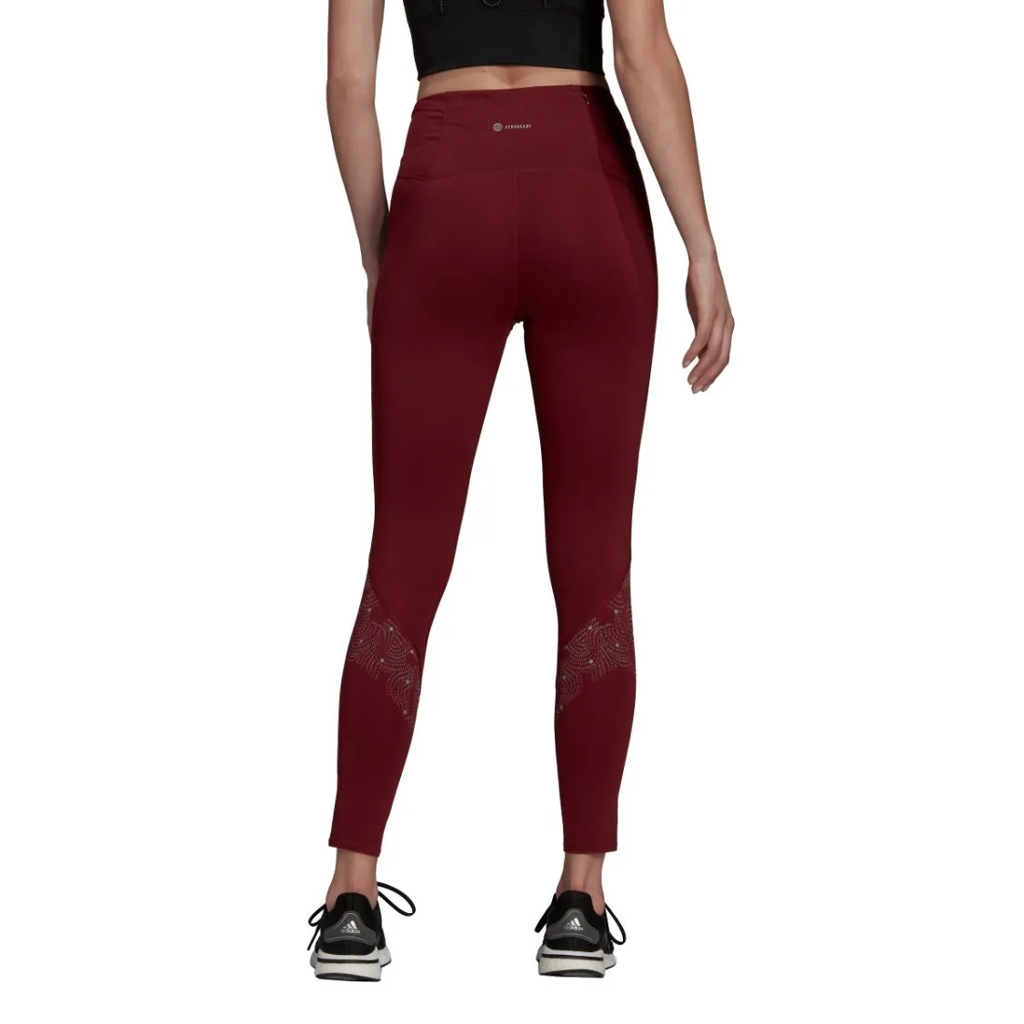 adidas Own The Run Radically Reflective 7/8 Tights - Womens - Burgundy