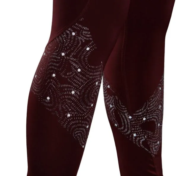 adidas Own The Run Radically Reflective 7/8 Tights - Womens - Burgundy