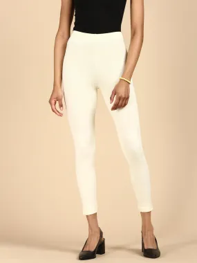 Ankle Length Leggings Cotton-Ecru