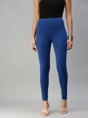 Ankle Length Leggings Cotton-Ink Blue