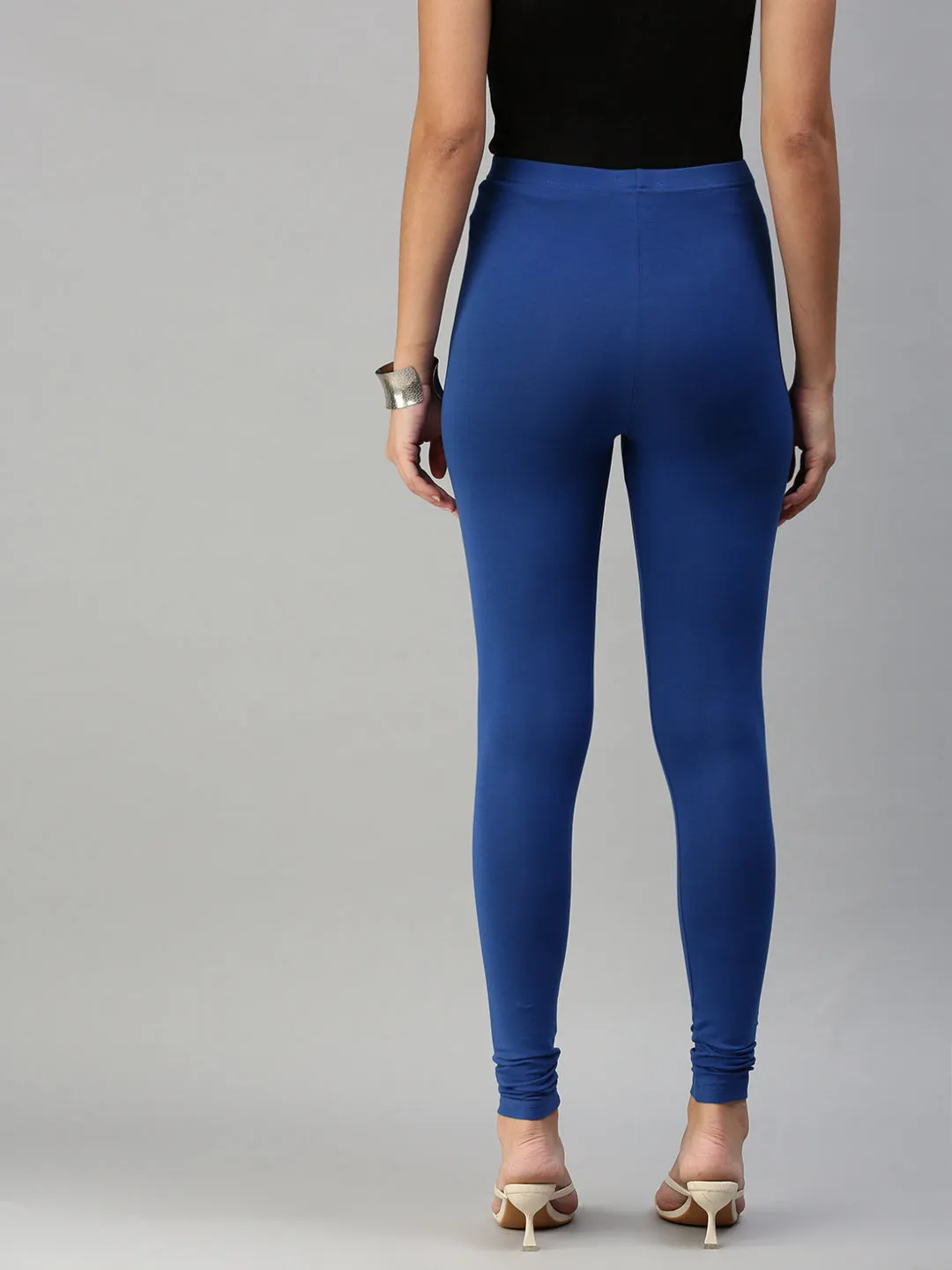 Ankle Length Leggings Cotton-Ink Blue