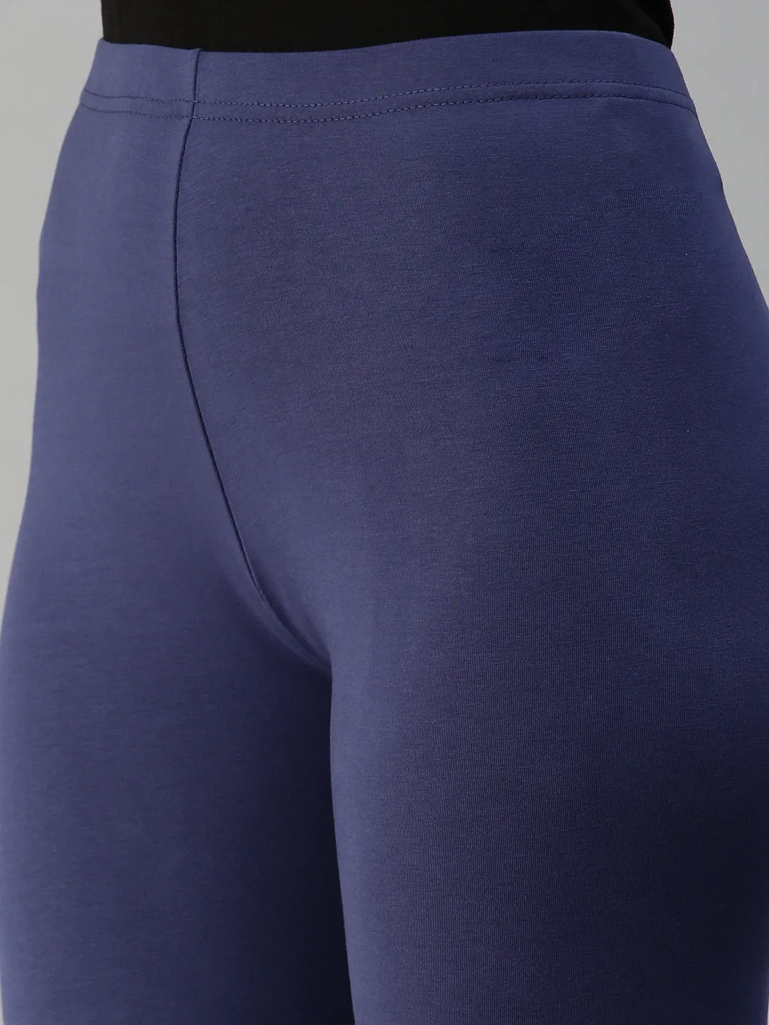 Ankle Length Leggings-Indigo Blue