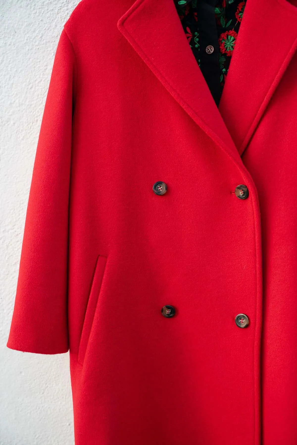 Avens Engine Wool Coat - Red