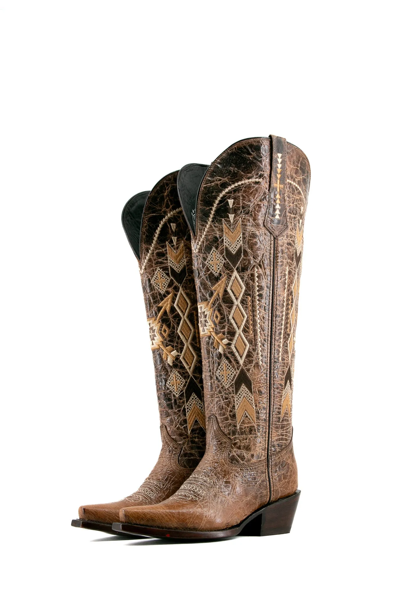 Azteck Tall Wide Calf  Snip Toe Cowgirl Boot FINAL SALE