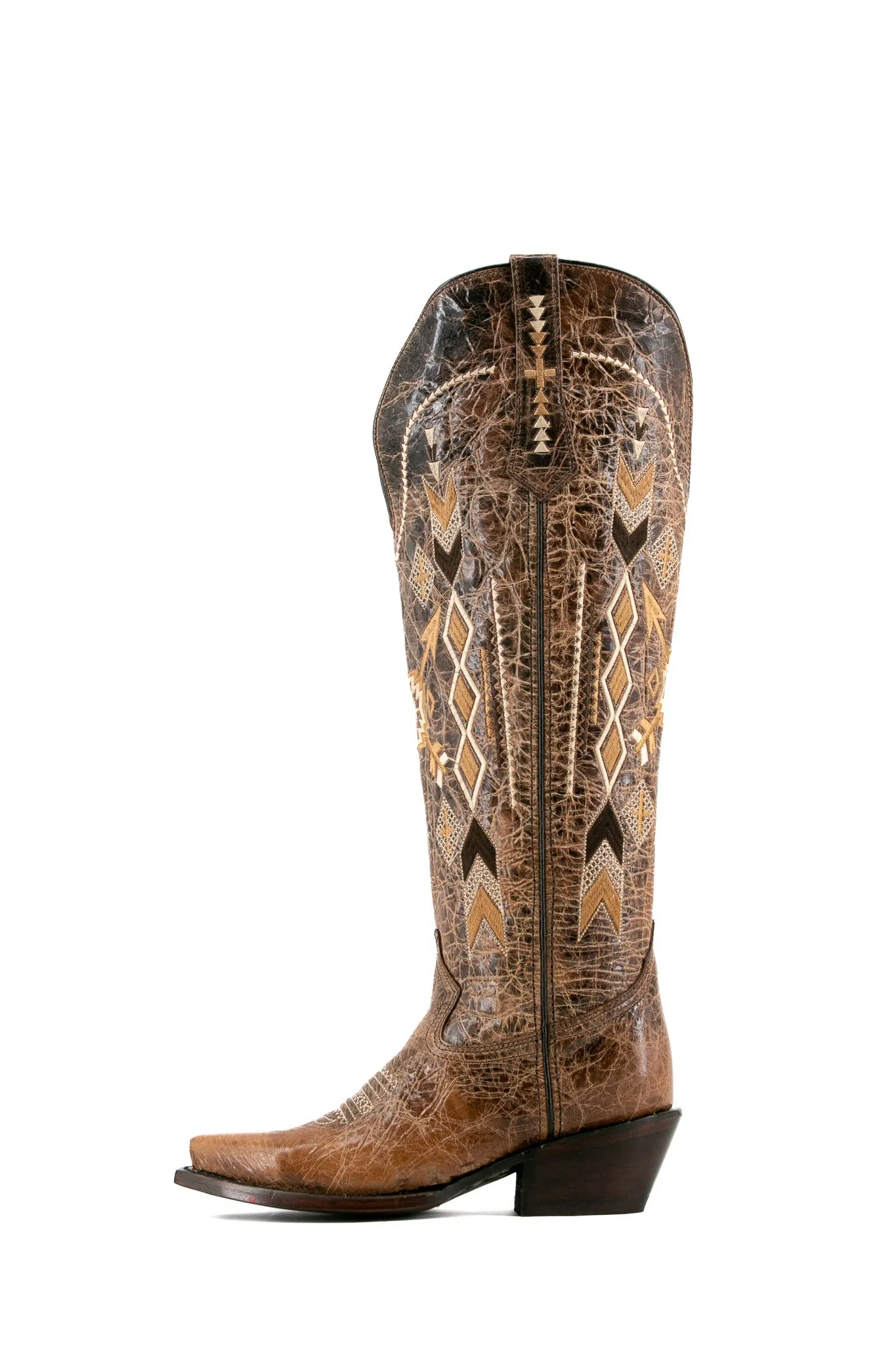 Azteck Tall Wide Calf  Snip Toe Cowgirl Boot FINAL SALE