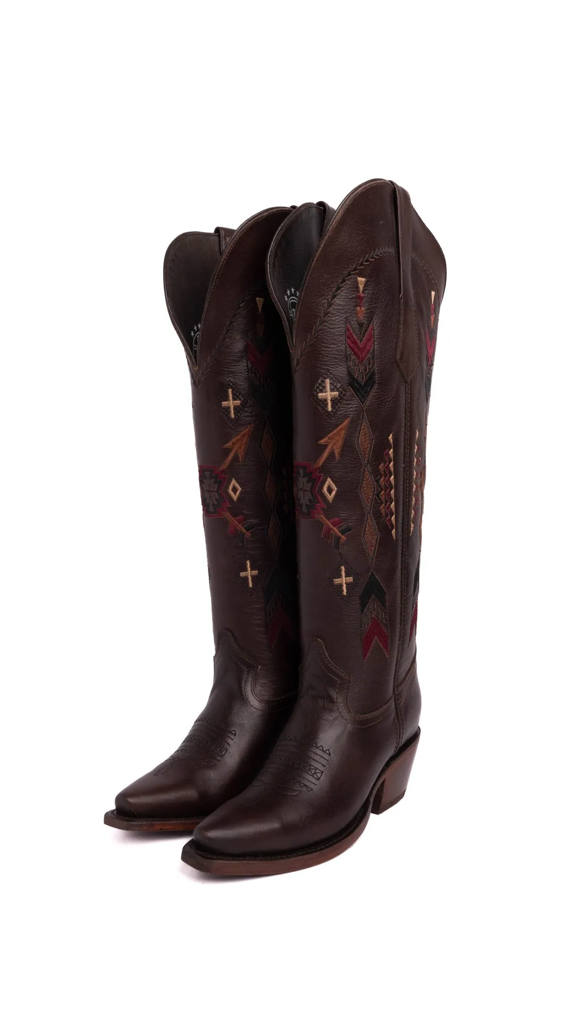 Azteck Tall Wide Calf  Snip Toe Cowgirl Boot FINAL SALE