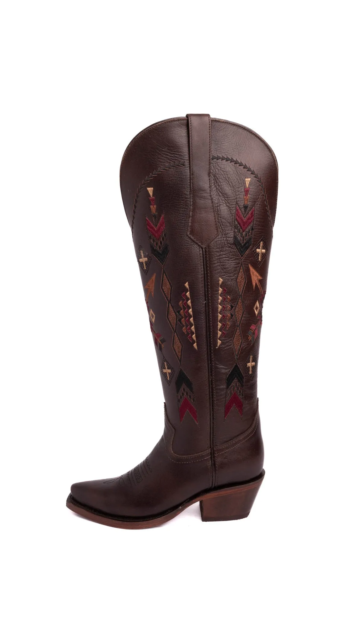 Azteck Tall Wide Calf  Snip Toe Cowgirl Boot FINAL SALE