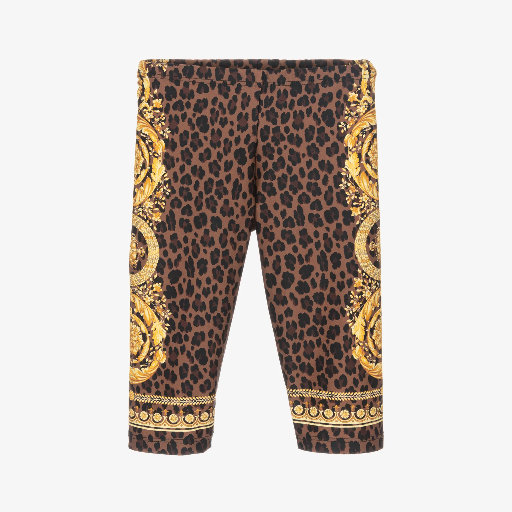 Baby Girls Brown Wild Barocco Leggings