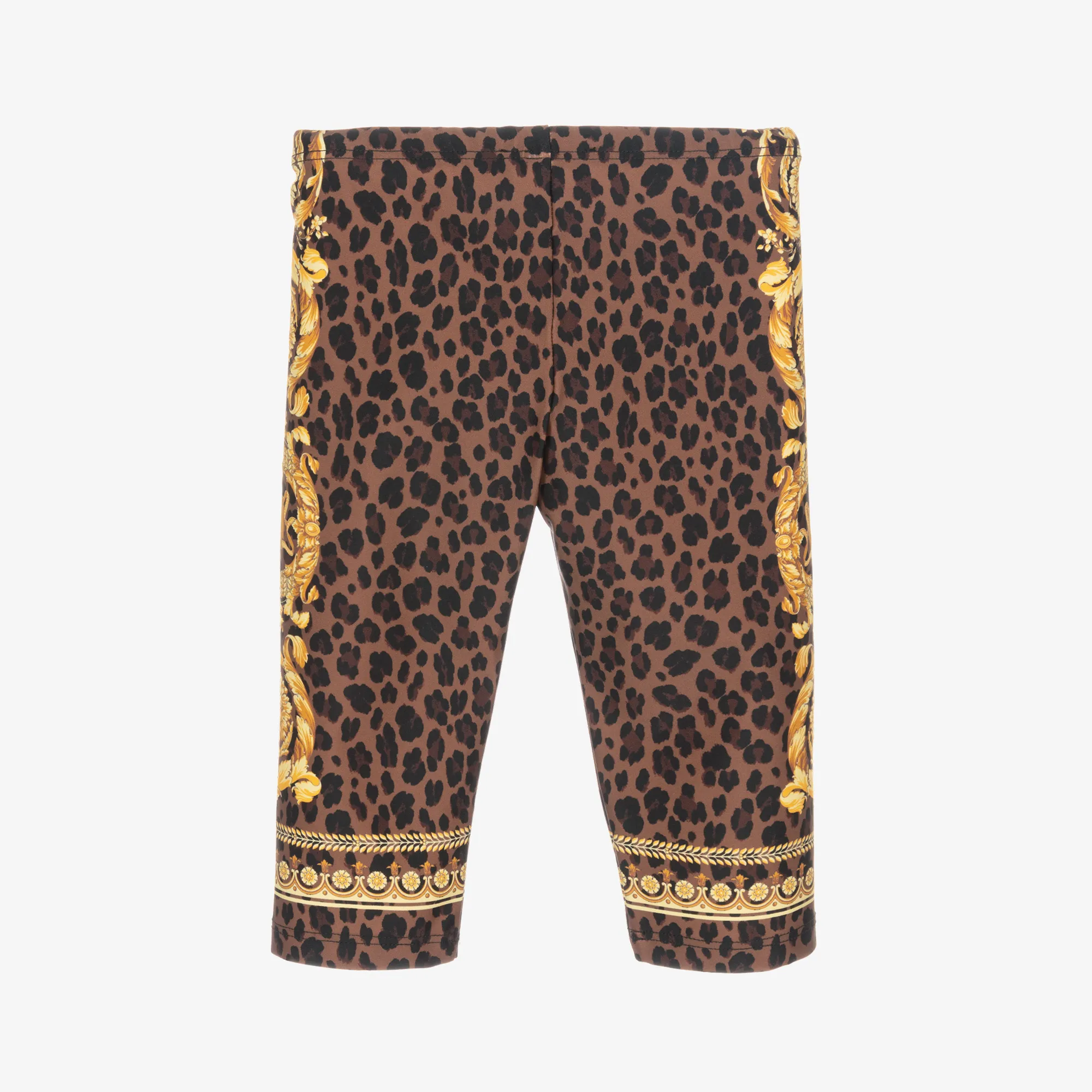 Baby Girls Brown Wild Barocco Leggings