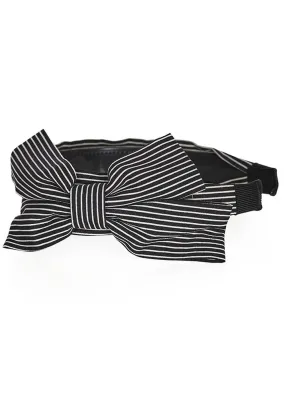 Banned Genevieve Stripe 50's Headband Black