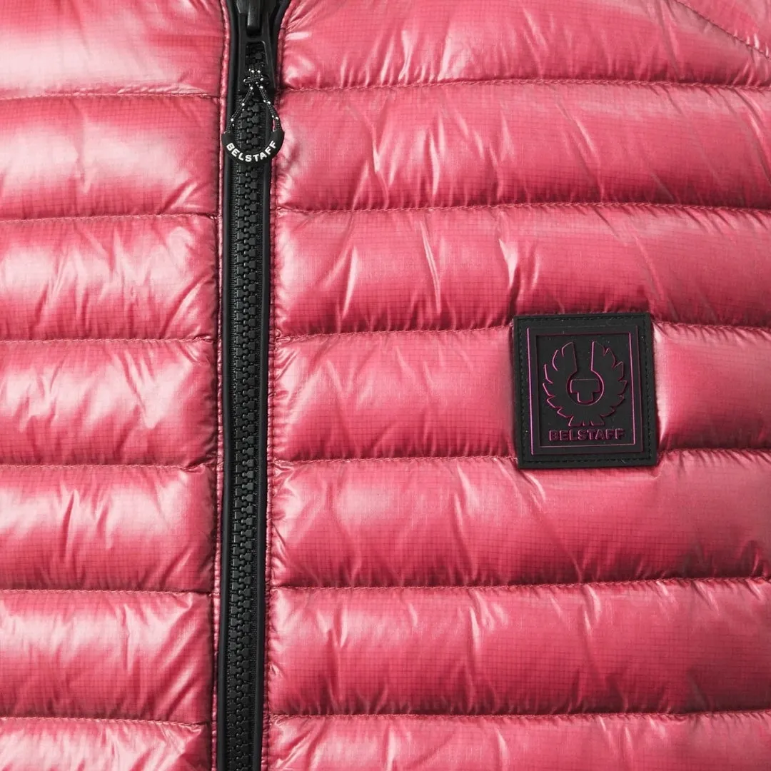 Belstaff Airframe Neon Shiny Pink Gilet Down Filled Jacket