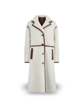 Belstaff Airstream Shearling Coat Lady, natural/saddle brown