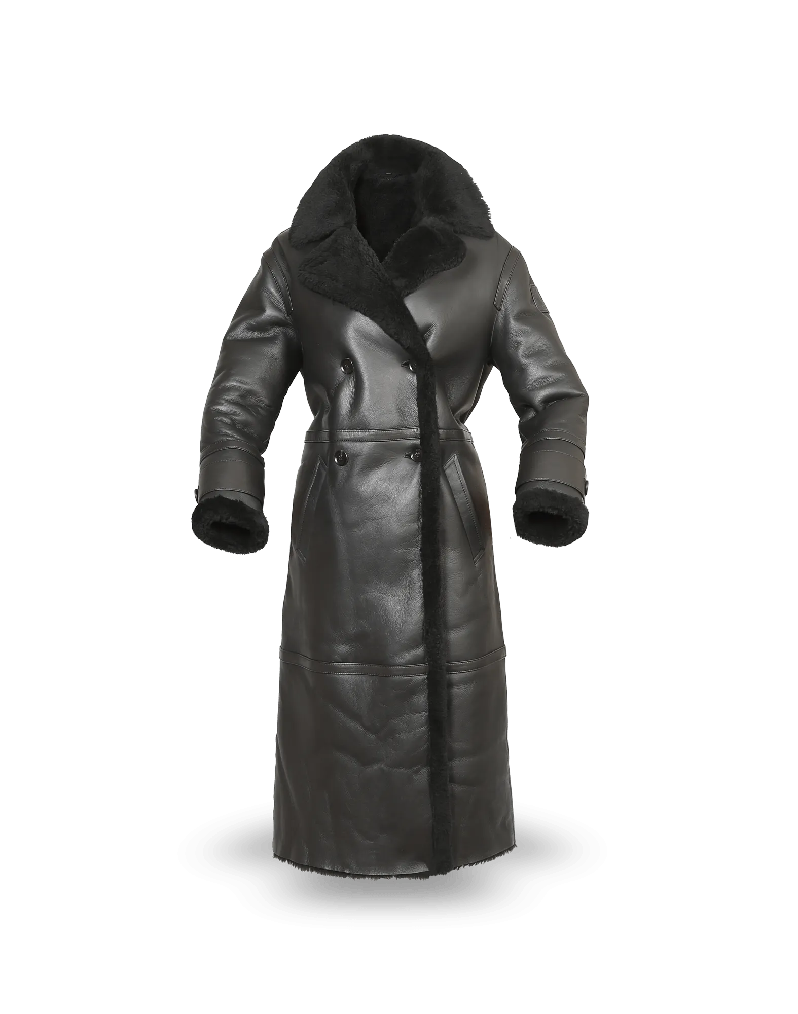 Belstaff Spruce Shearling Coat Lady, black