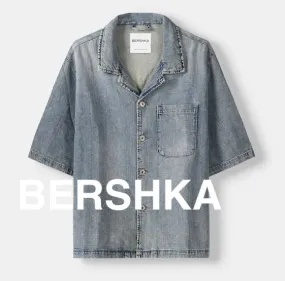 Bershka  |Denim Short Sleeves Shirts