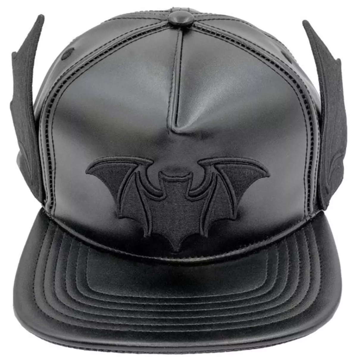 Black Bat Ear Wing Baseball Hat