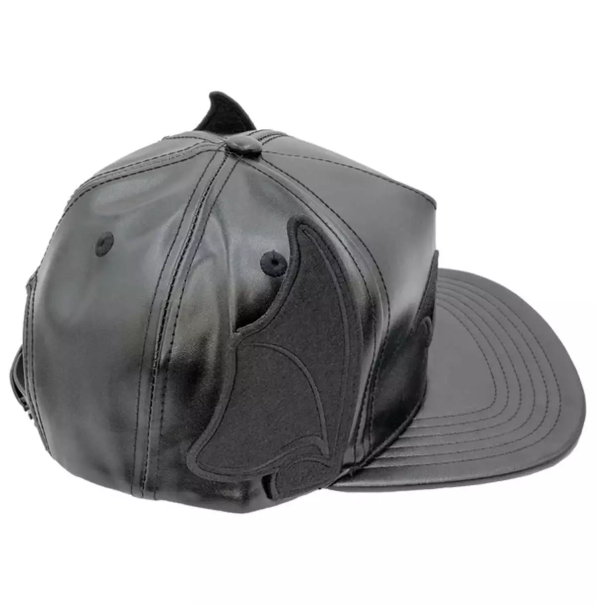 Black Bat Ear Wing Baseball Hat