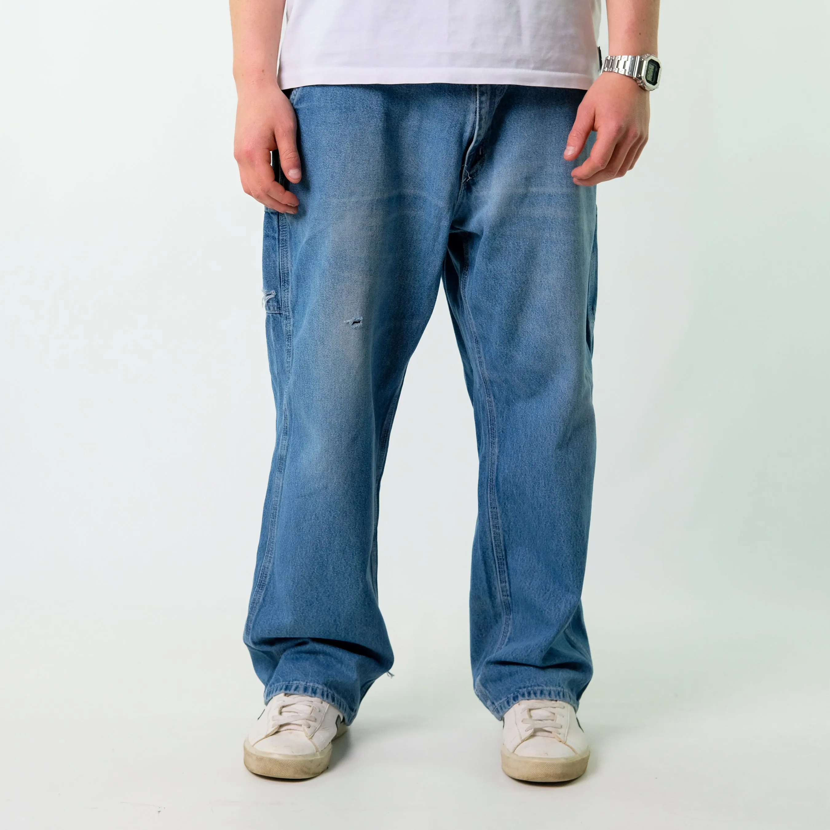 Blue y2ks Carhartt Denim Carpenter Jeans Baggy Pants (38x30)