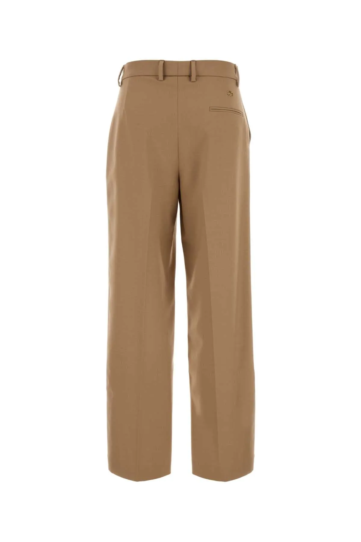 Blumarine Camel Stretch Twill Pant