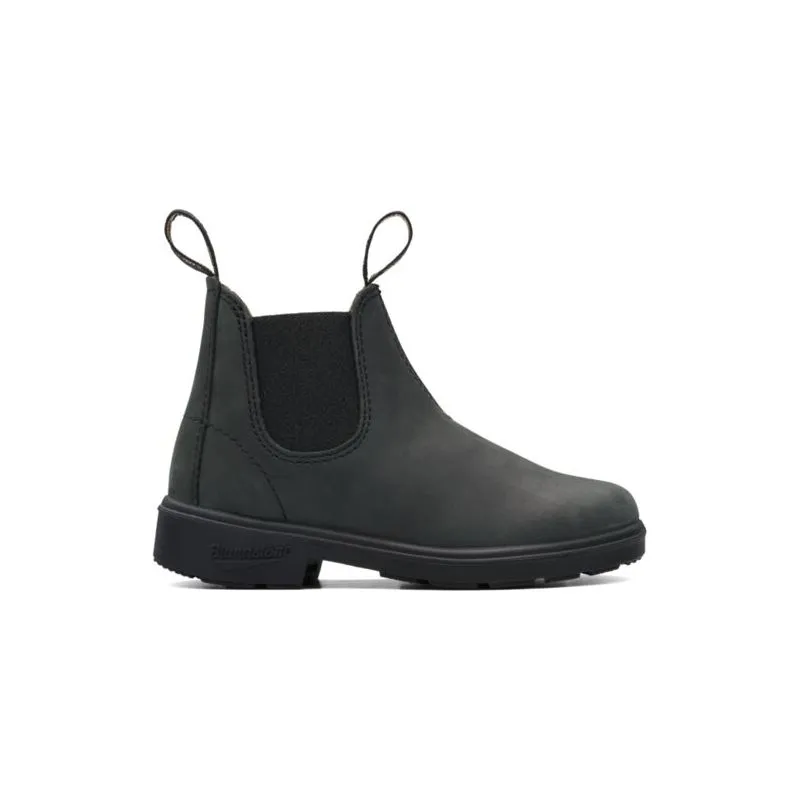 Blundstone Kids Series 1325 Premium Leather Chelsea Boots in Rustic Black