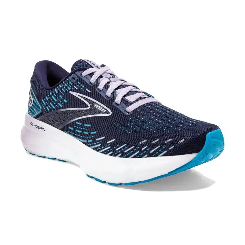 Brooks Women's Glycerin 20 Road Running Shoes - Navy/Purple