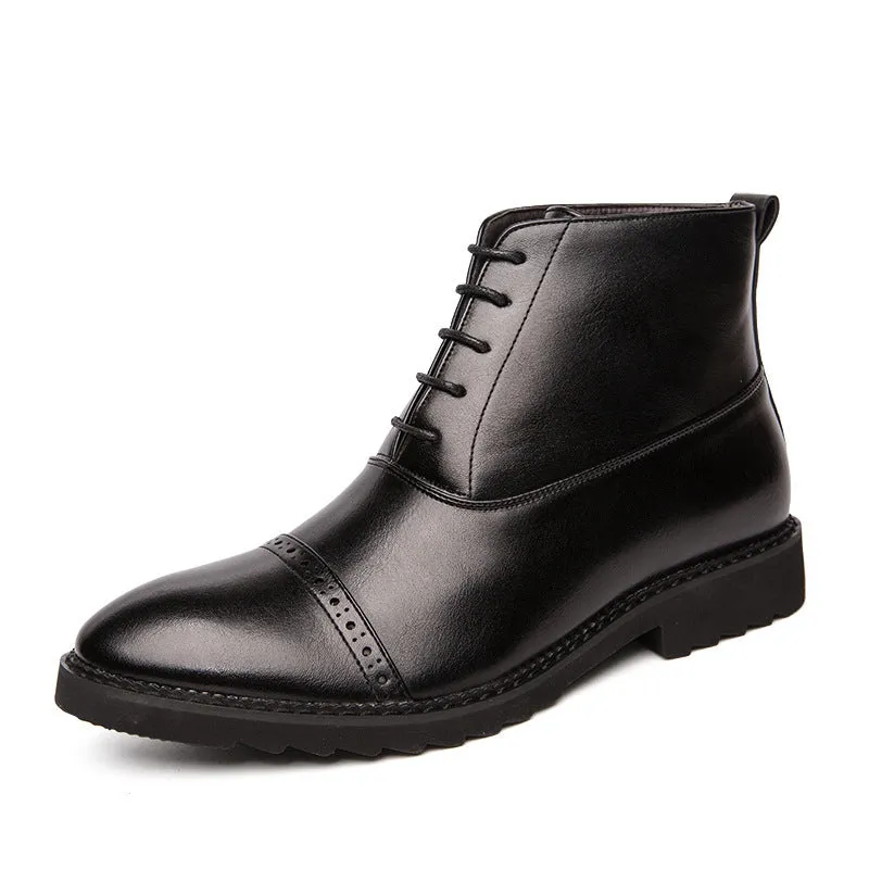 Business Leather Boots Men