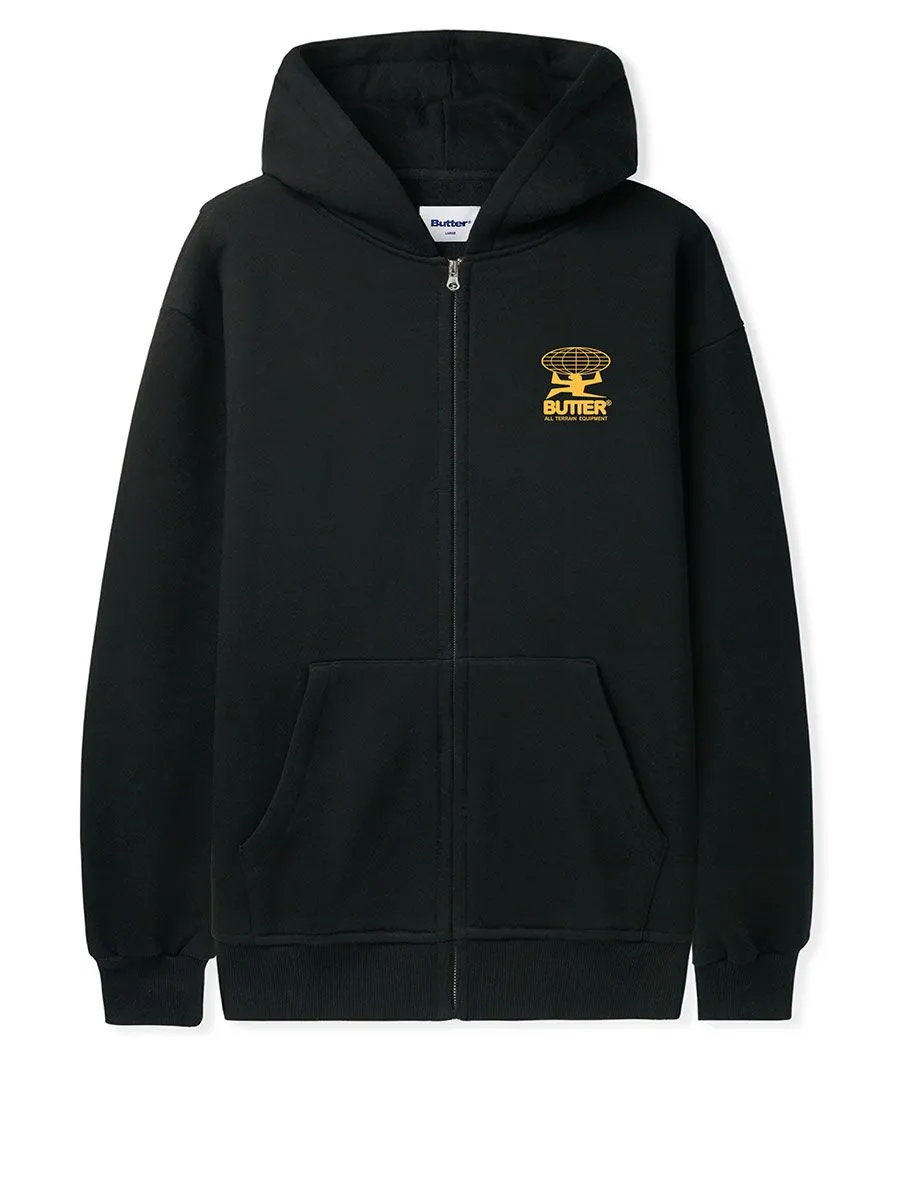 Butter Goods Terrain Zip-Thru Hoody - Black