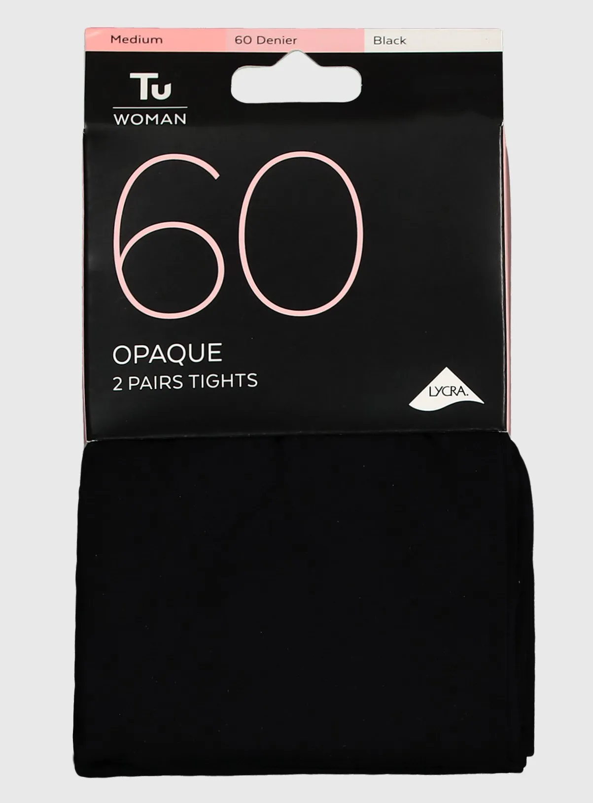 Buy Black 60 Denier Opaque Tights 2 Pack XL | Tights | Tu