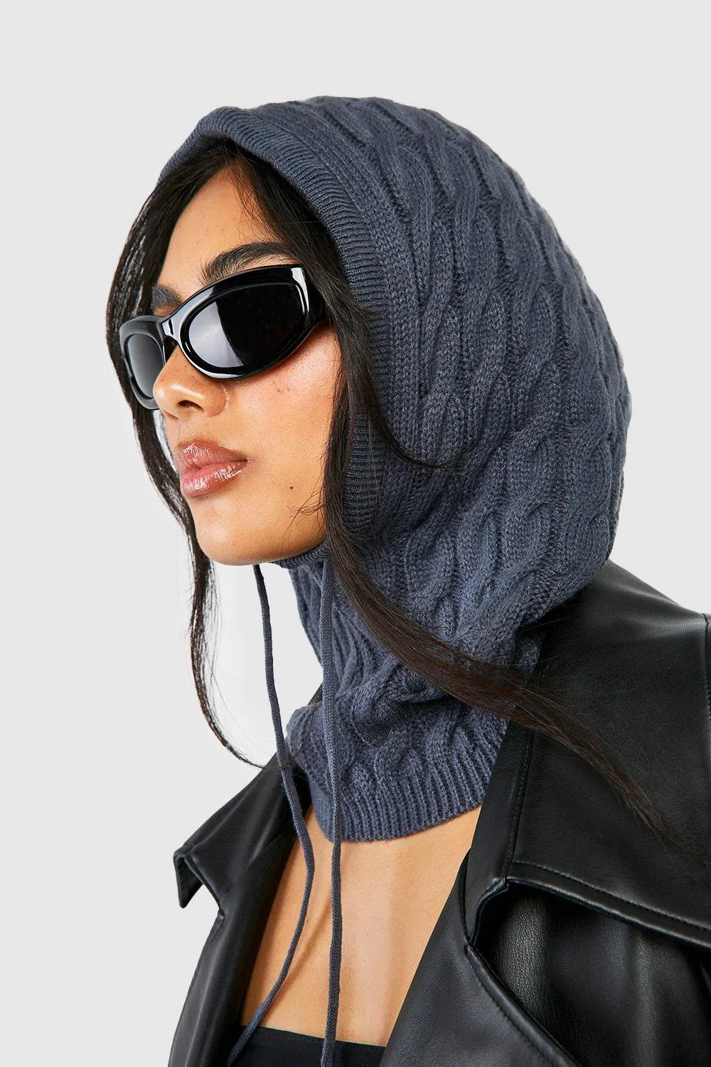 Cable Knit Hood Snood