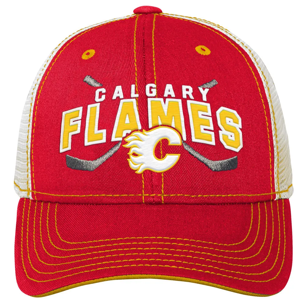 CALGARY FLAMES YOUTH ADJUSTABLE STRAPBACK HAT