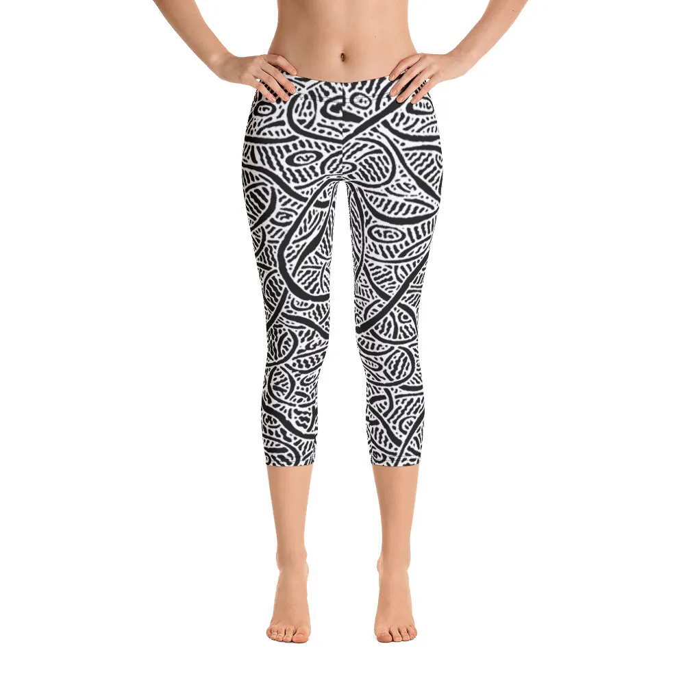 Capri Leggings Ripples and Echoes