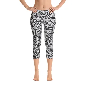 Capri Leggings Ripples and Echoes