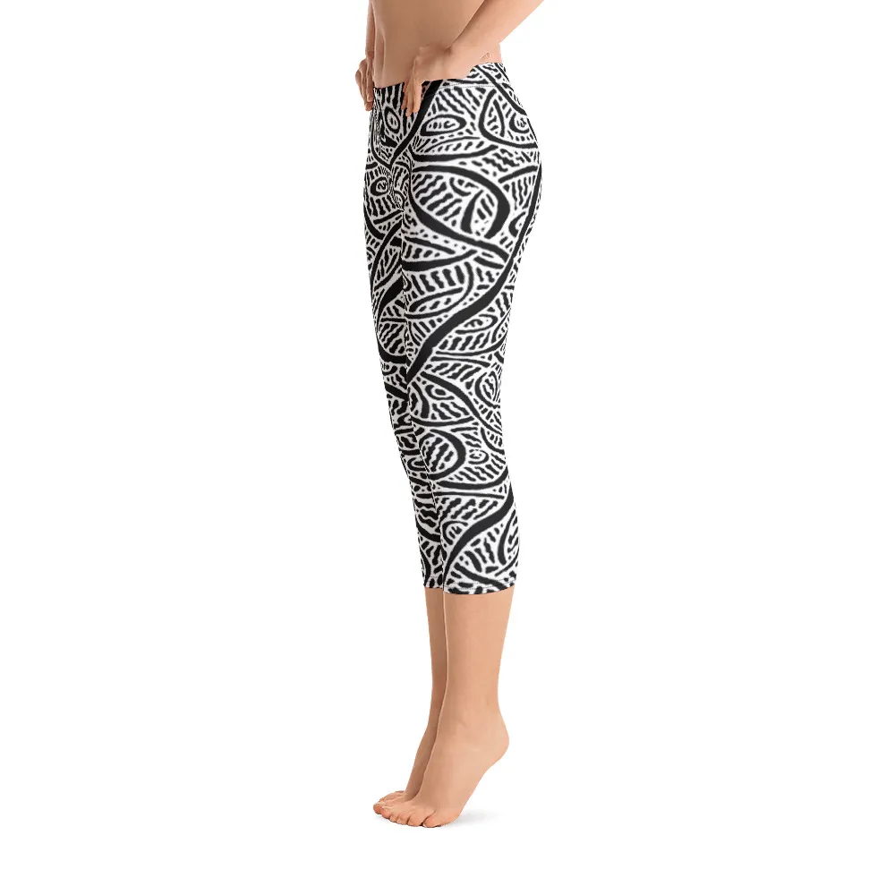 Capri Leggings Ripples and Echoes