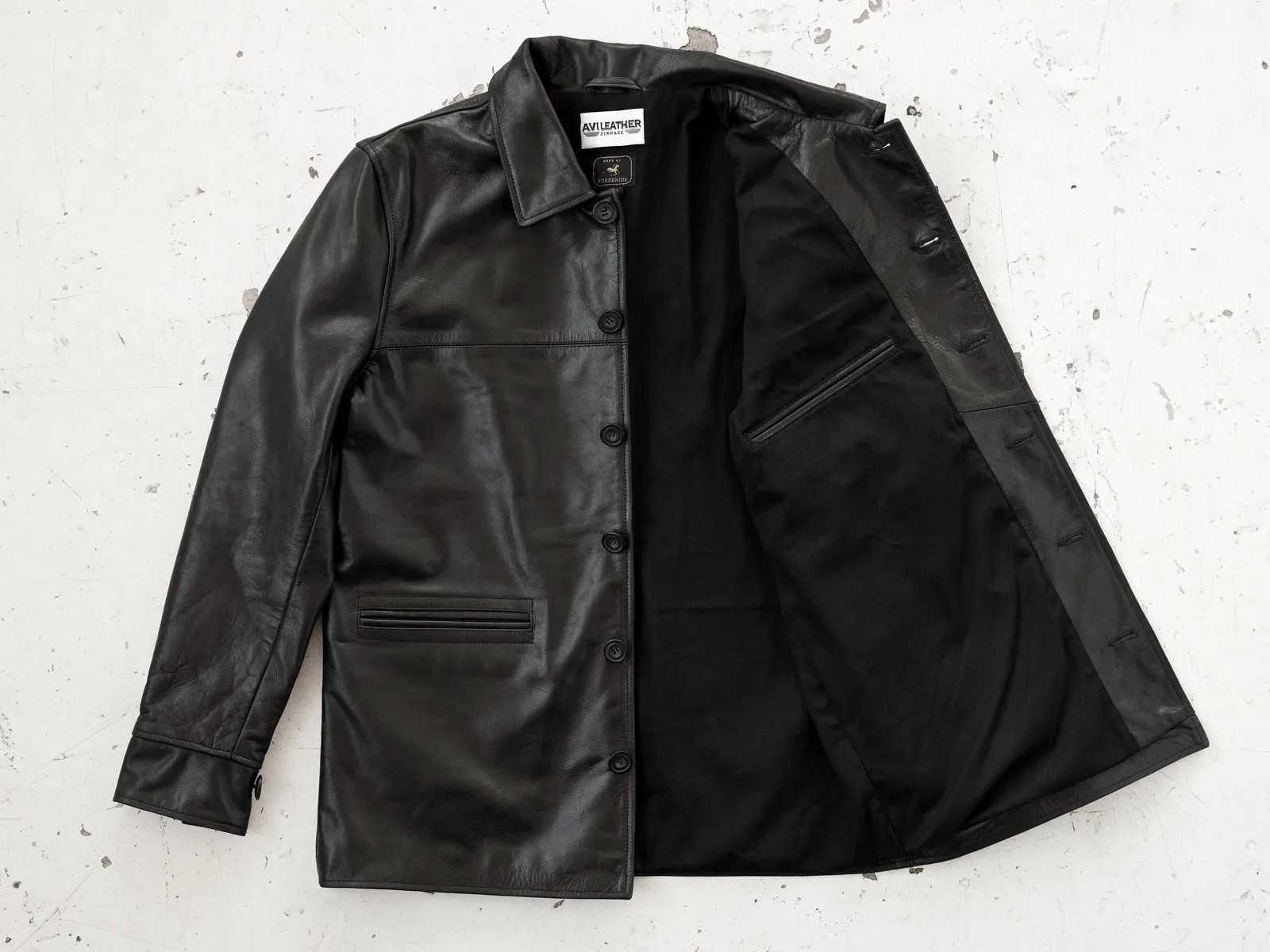 Car coat - Horsehide Leather - AVI LEATHER