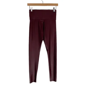 Carbon38 Wine High Rise Shiny Leggings- Size S (Inseam 25”)