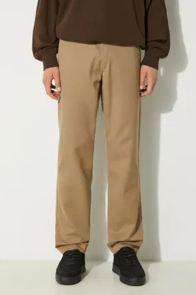 Carhartt WIP trousers Master Pant men's beige color I034233.8Y02