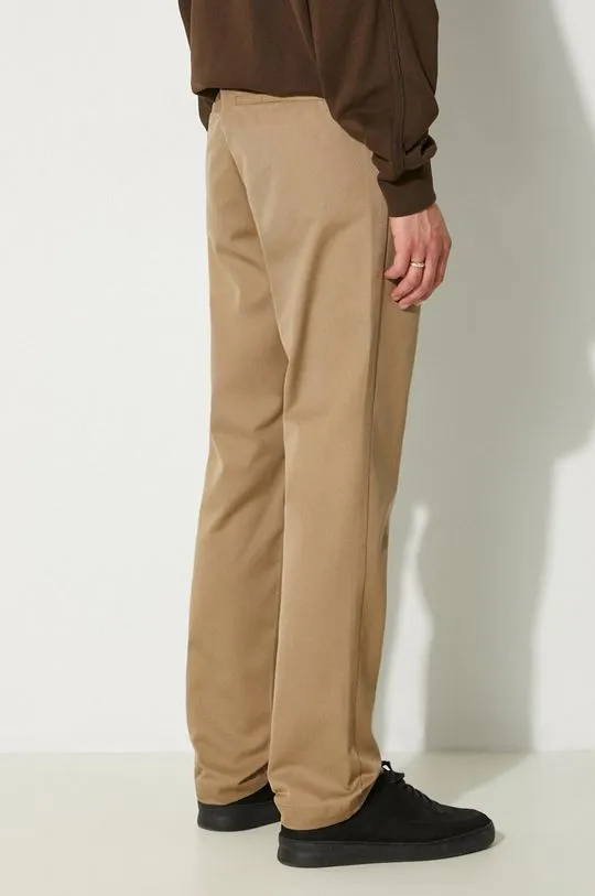 Carhartt WIP trousers Master Pant men's beige color I034233.8Y02