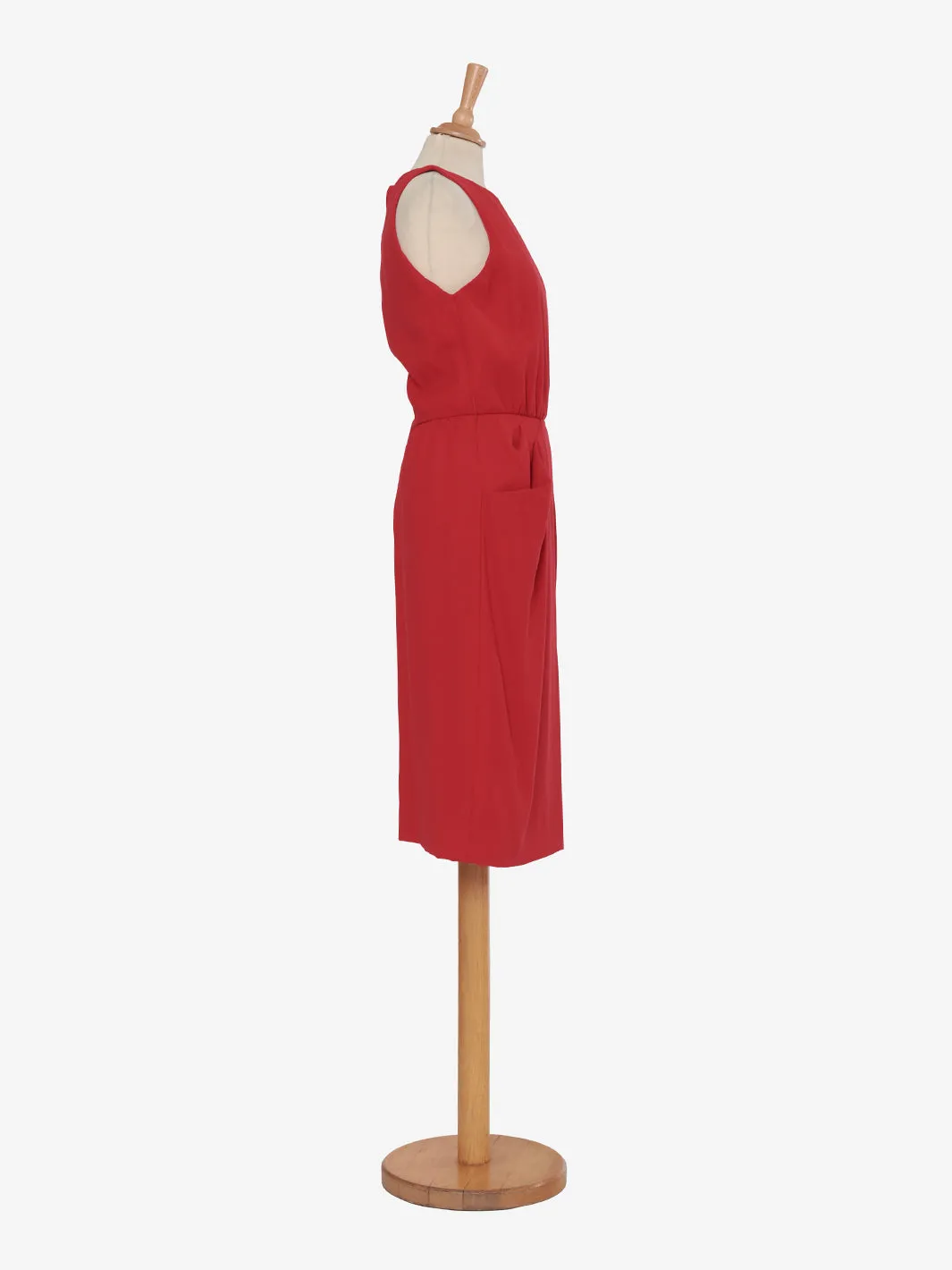 Carolyne Roehm sheath dress with sleeveless pockets - 90s