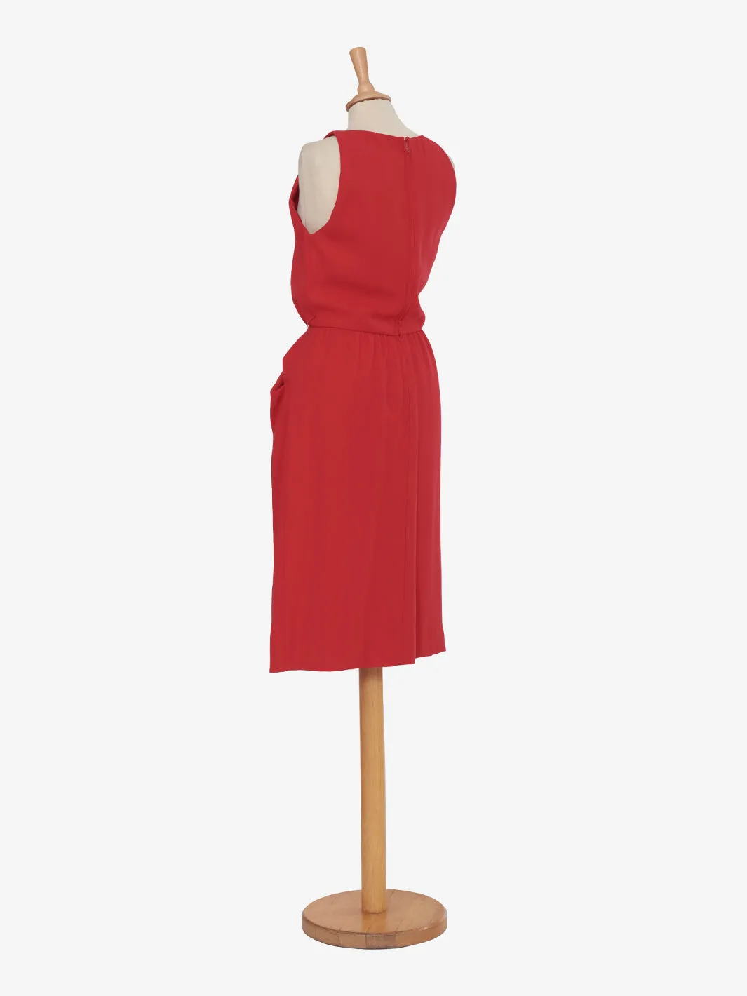 Carolyne Roehm sheath dress with sleeveless pockets - 90s