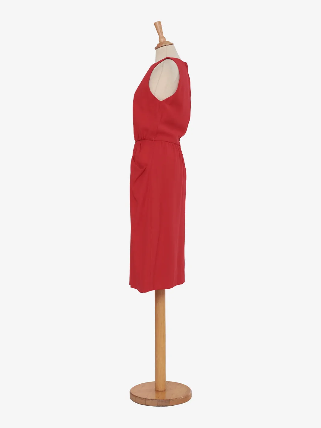 Carolyne Roehm sheath dress with sleeveless pockets - 90s