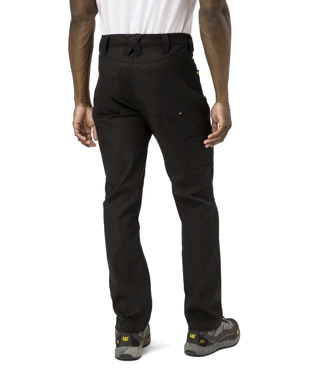 CAT Men's Stretch Canvas Utility Straight Fit Work Pants in Black